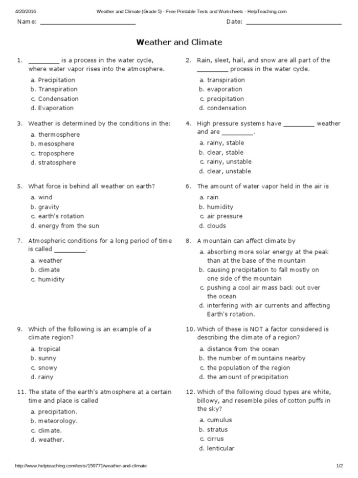 Answering Questions About Wild Wild Weather Worksheet Image 16 Third grade students reading an informational text and answering comprehension questions about extreme weather patterns