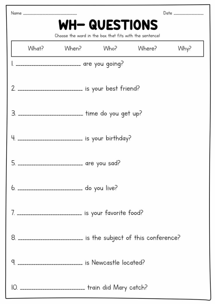 Third grade wh questions worksheet featuring a story about children and dogs at the park learning who what where why and when