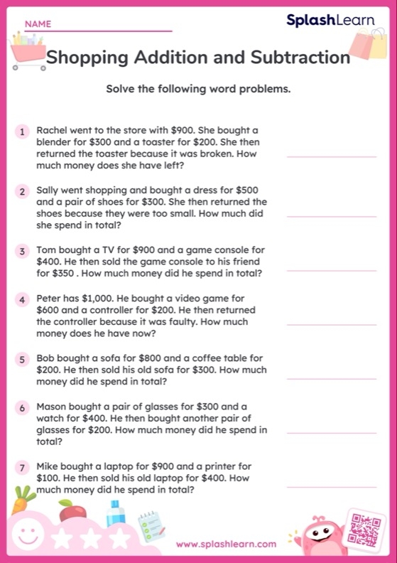 Winter-themed worksheet featuring multi-step word problems for third graders focusing on fractions