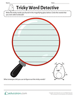 Be a Word Detective Worksheet 23 Place Value Challenge Third grade student using context clues and detective skills on a place value word mystery worksheet