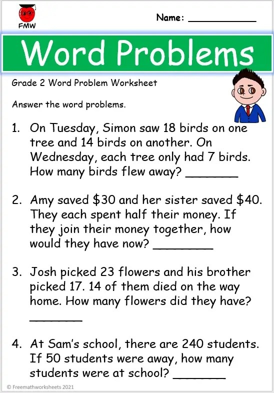 Third grade word problems learning check worksheet with multi-step math problems and mixed operations for assessment