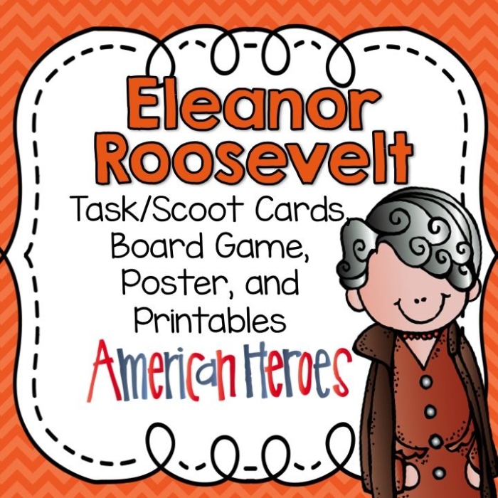 Explore the life of the first modern First Lady in this engaging worksheet Eleanor Roosevelt biography worksheet for third-grade history students