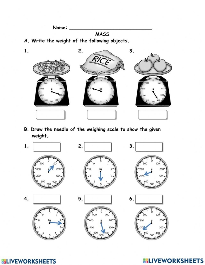 Geometry worksheet for Third Grade Worksheet illustrating grams and kilograms for third graders to enhance their understanding of mass. Engaging measurement worksheet for learning about metric units of weight.