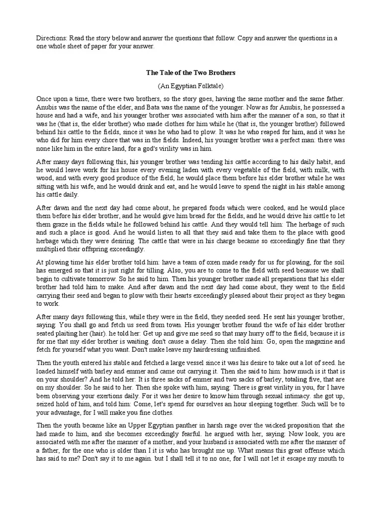 A Tale of Two Texts worksheet for comparing and contrasting stories A worksheet for third graders comparing two fiction texts in a grammar exercise