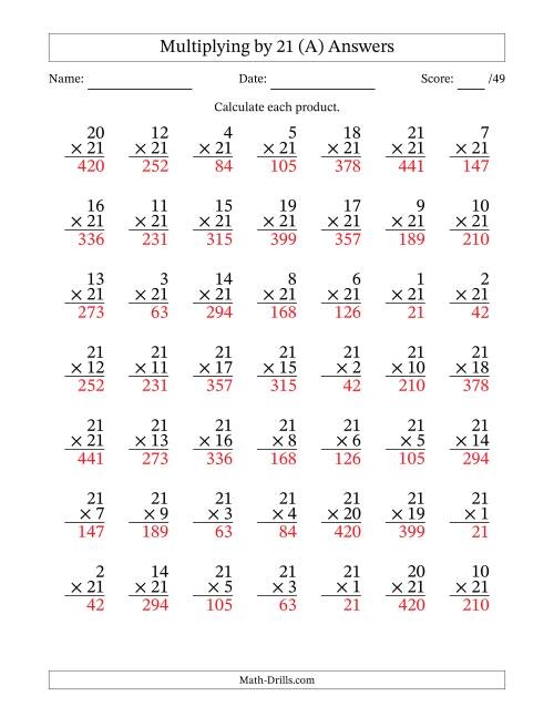 Multiplying by One Worksheet Number 22 for Third Grade Math Practice Third grade student working on a math worksheet about multiplying by one and filling out a multiplication chart