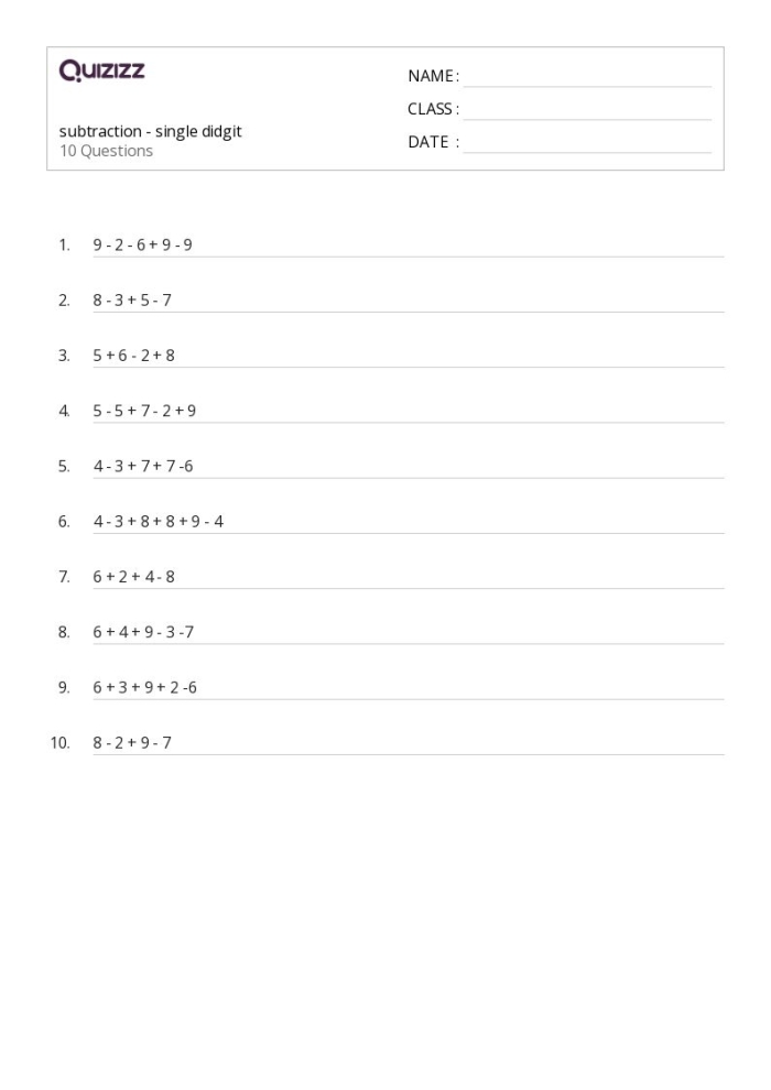 Three-Digit Subtraction Strategies Part 1 Worksheet Image 2 Worksheet for practicing three-digit subtraction strategies for third graders