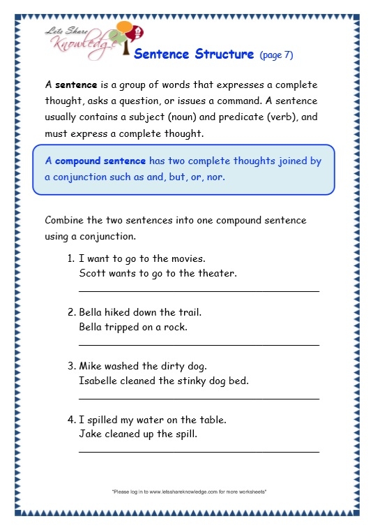 Engaging activities for enhancing writing skills with sentence variety Worksheet illustrating three fundamental sentence structures for fourth-grade students