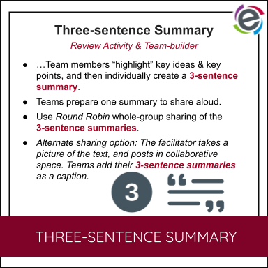 Engaging reading comprehension activity to help students summarize effectively Three Sentence Summary worksheet designed for fourth-grade grammar and mechanics