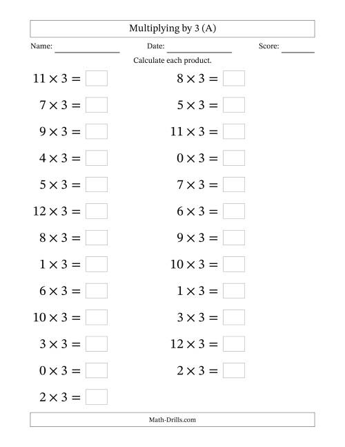 Worksheet featuring three strategies for multiplying two-digit numbers using base ten arrays, area models, and partial products