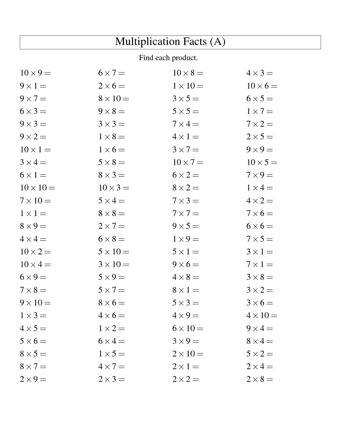 Measurement worksheet for Third Grade Times Table Practice worksheet for third graders featuring a multiplication table to fill in. Educational resource for mastering multiplication up to 12 and exploring patterns.