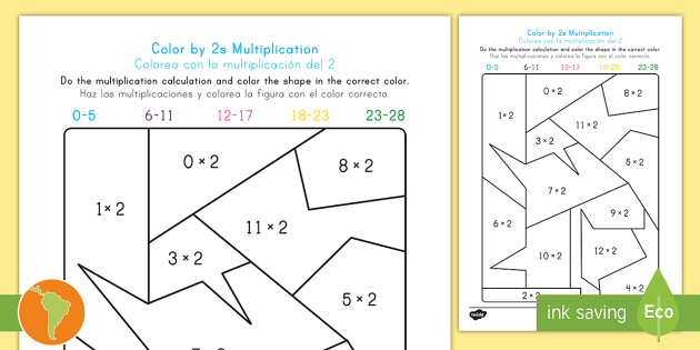 Times Tables: 2s Practice Sheet for Elementary Math Learners Third grade student practicing multiplication by two on a times tables worksheet with colorful arrays and repeated addition problems