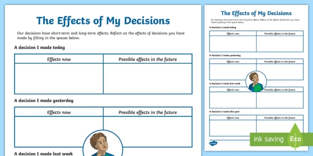 Tough Choices Letter Worksheet for Elementary Grammar Practice A fourth grade student writing a letter about tough choices and decisions that help others