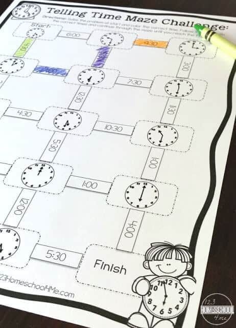 Kindergarten student counting colorful toys on the Toy Time Counting worksheet