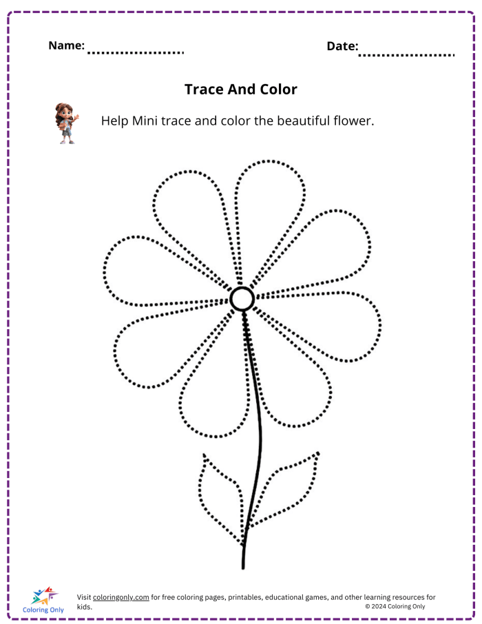 Colorful worksheet for Pre-K students to trace and color different shapes while enhancing fine motor skills. Engaging Trace and Color Shapes worksheet for young learners in geometry.
