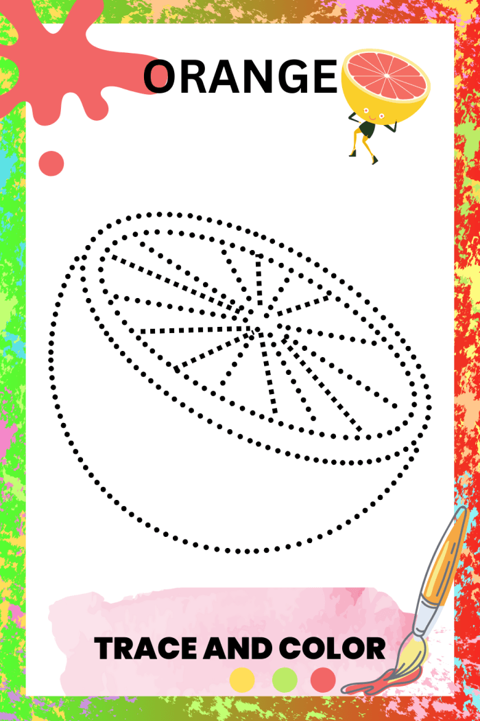 Pre-K geometry worksheet featuring various shapes to trace and color for fine motor development