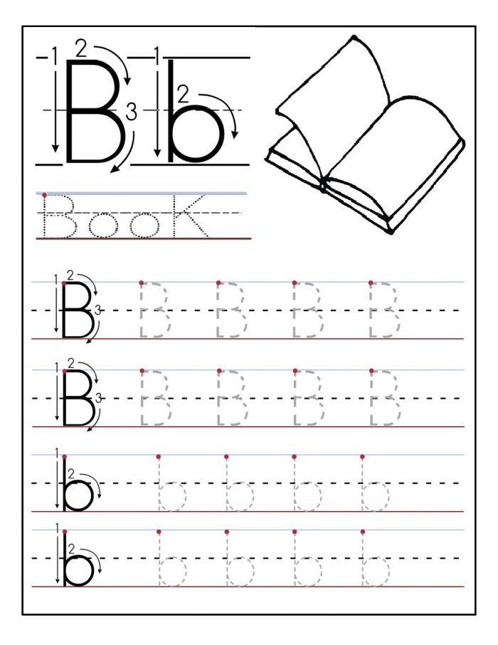 Trace the Letters worksheet designed for Pre-K children to enhance fine motor skills