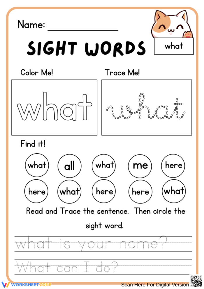 Preschool student tracing the name Chloe Kim on a sports-themed spelling worksheet