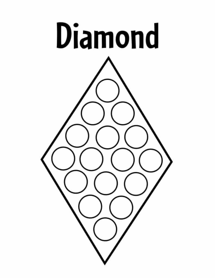 Tracing Diamonds worksheet designed for preschoolers to enhance handwriting skills