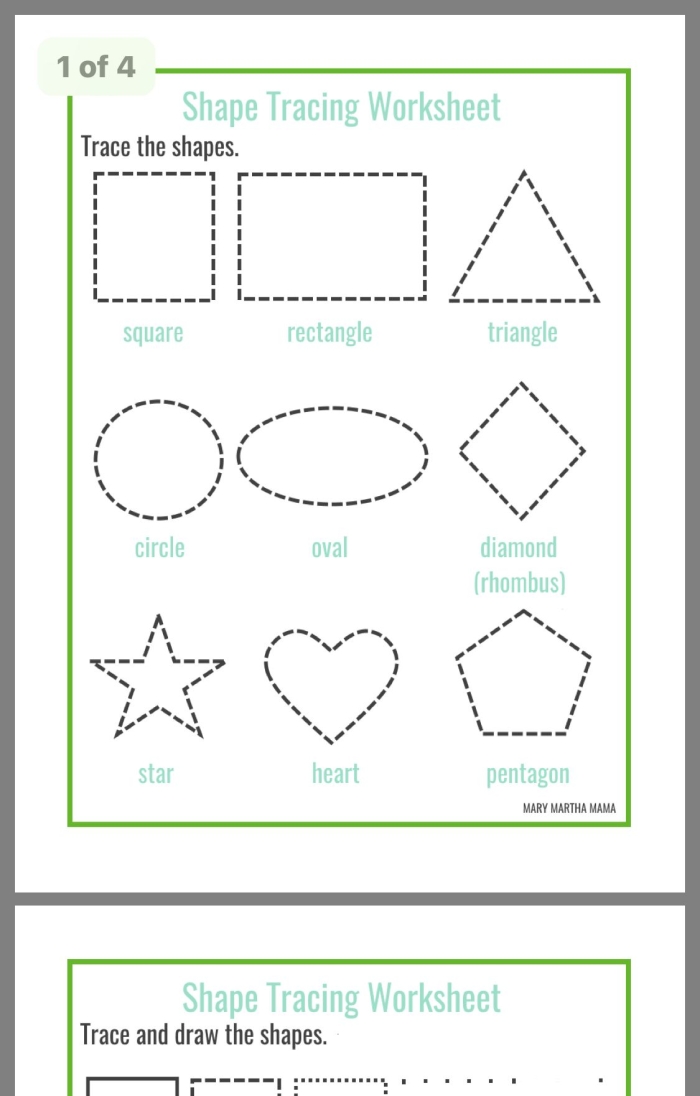 Tracing Diamonds worksheet for preschoolers to enhance handwriting skills