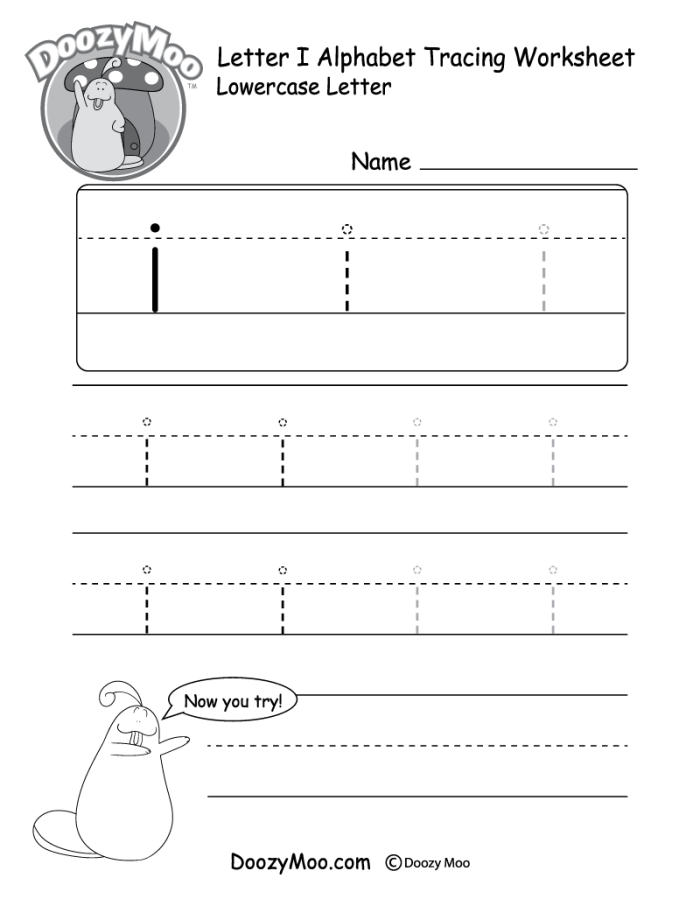 Geography worksheet for Pre-K Worksheet for tracing the letter I, designed for prekindergarten students to enhance fine motor skills. Practice Tracing the Letter I worksheet for Pre-K geography activities.