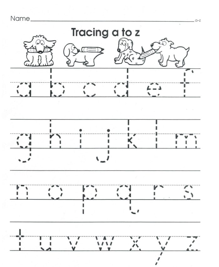 Tracing letters worksheet focusing on the letter A for pre-K children to practice their writing skills