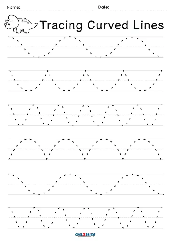 Children tracing lines from leaves to the ground in a fall-themed worksheet