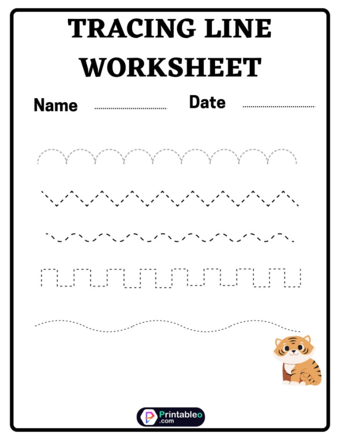 Children tracing lines from colorful leaves to the ground in a fall-themed worksheet