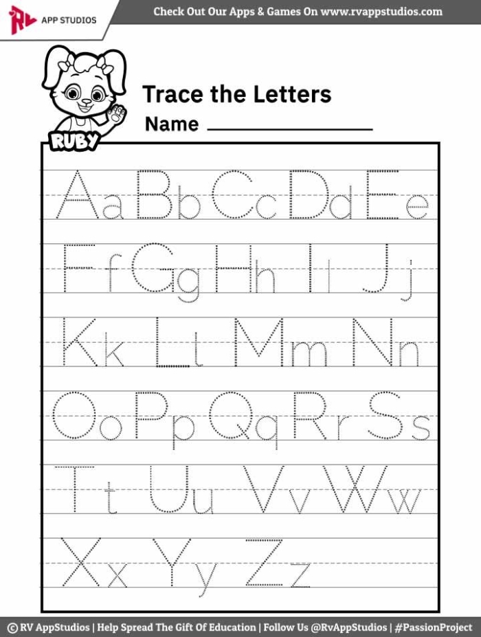 Lowercase f and t letter tracing activity for beginning writers in preschool Child tracing lowercase letter f and t on a worksheet with dotted lines for Pre-K handwriting practice