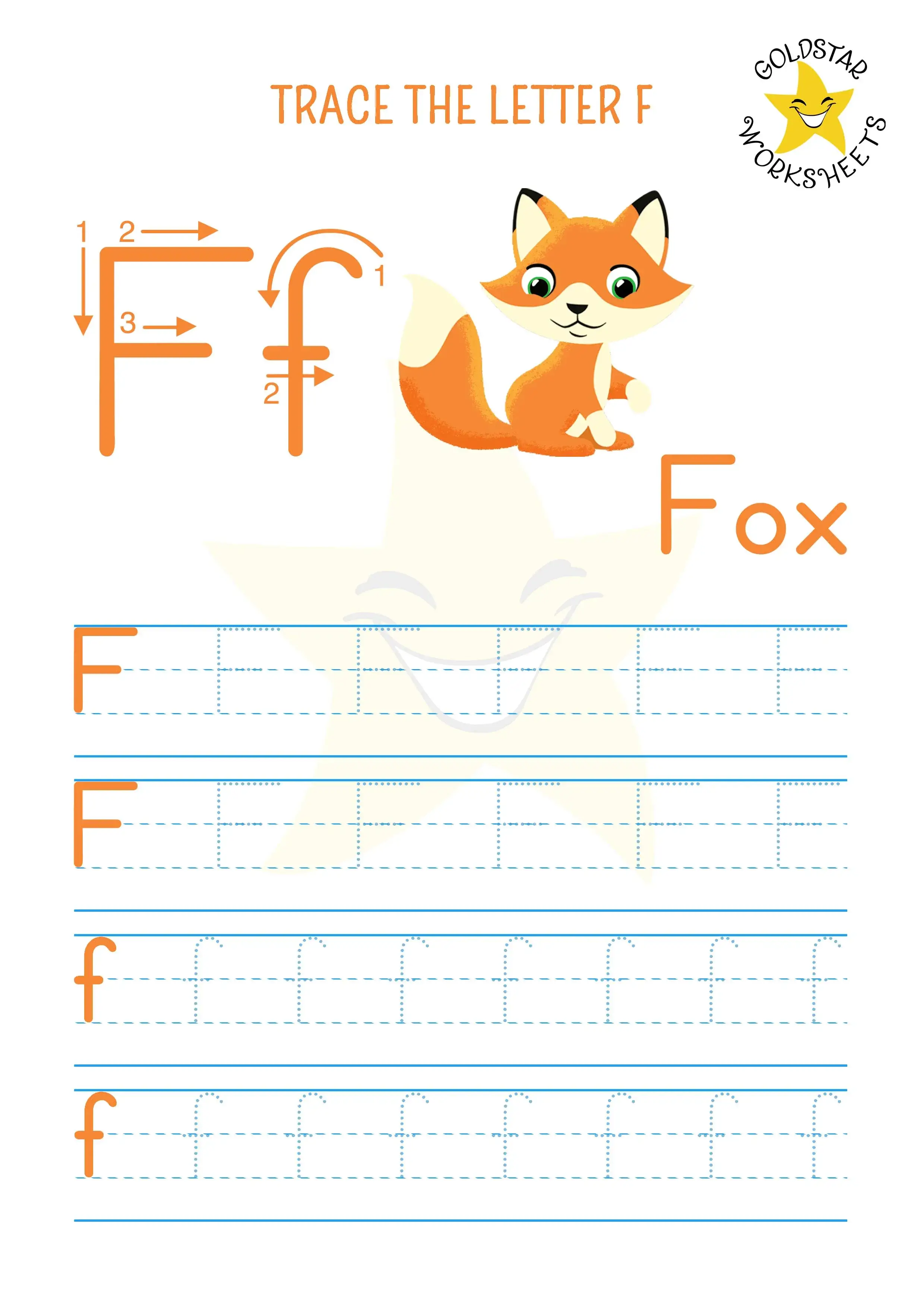 Lowercase f and t letter tracing practice sheet for preschool writers A child's hand holding a pencil while tracing lowercase letter f and t on a worksheet with dotted lines