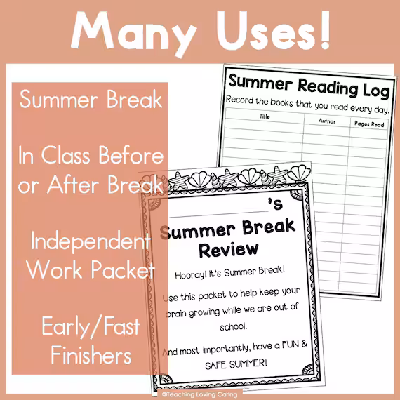 Independent Reading Log worksheet for tracking student reading progress