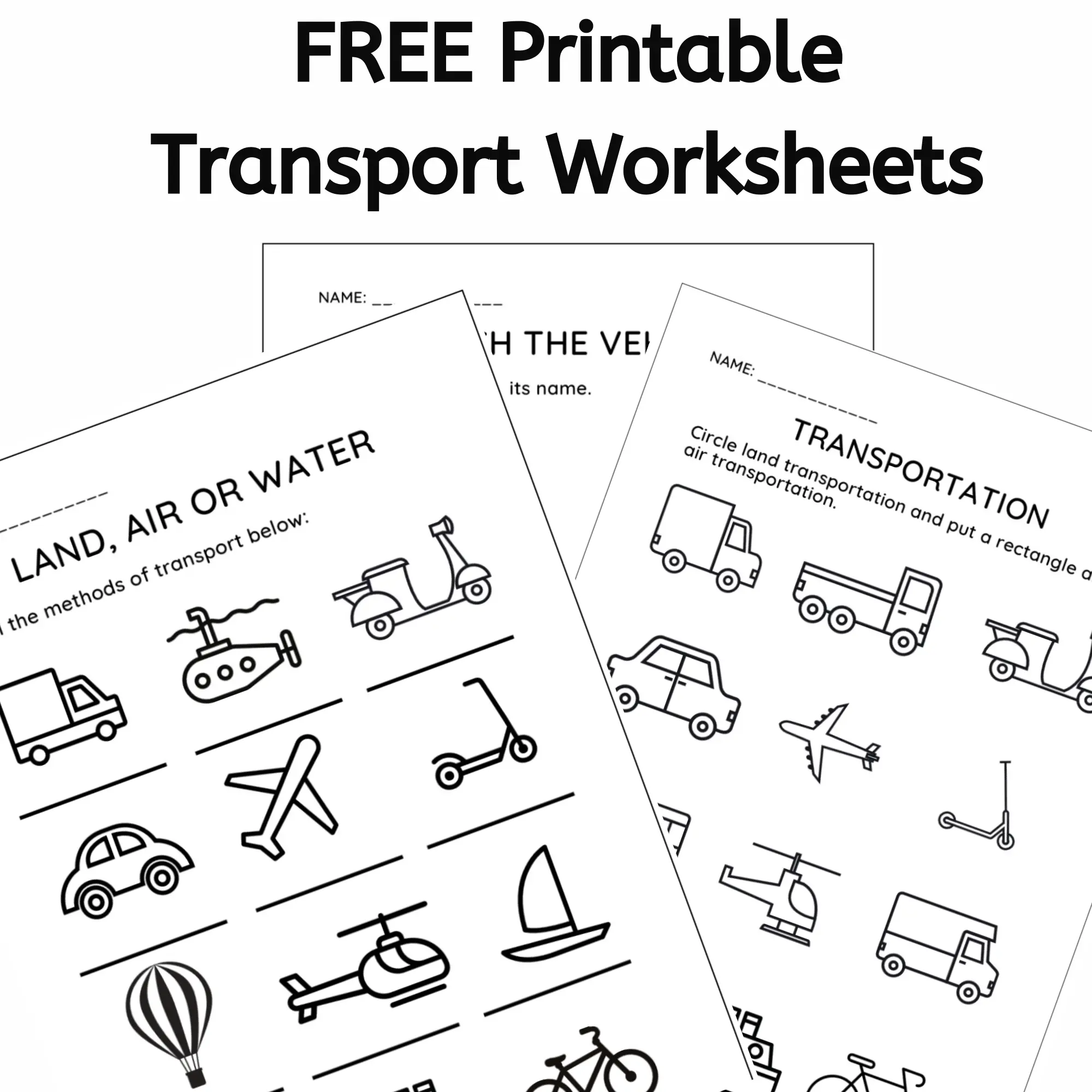 Preschooler cutting out vehicle icons for a history themed transportation sorting activity