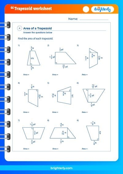 Trapezoid Perimeters worksheet for third graders to practice calculating perimeters by adding side lengths