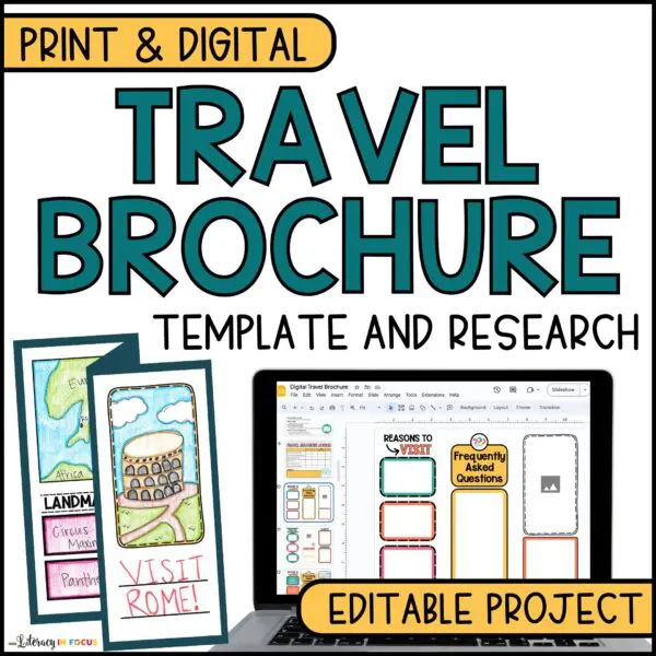 Make a Travel Brochure for Any City worksheet image 17 Worksheet for creating a travel brochure about any city for fourth-grade algebra students