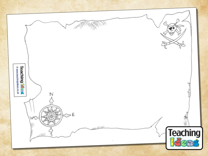 Treasure Math Map worksheet featuring subtraction challenges for fifth graders