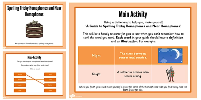 Fill-in-the-blanks grammar exercise for practicing homonyms in reading Tricky Homophones worksheet for fourth graders focusing on words like piece and peace