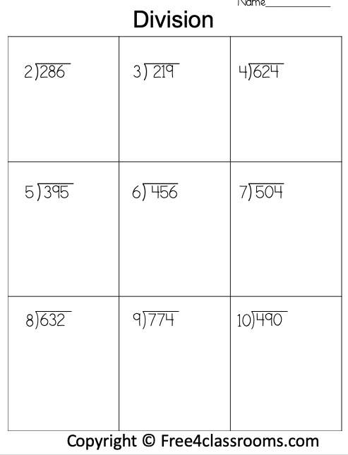 Engaging math practice sheet for mastering triple digit division skills Triple Digit Division worksheet for fourth graders focusing on dividing triple digit numbers by single and double digits