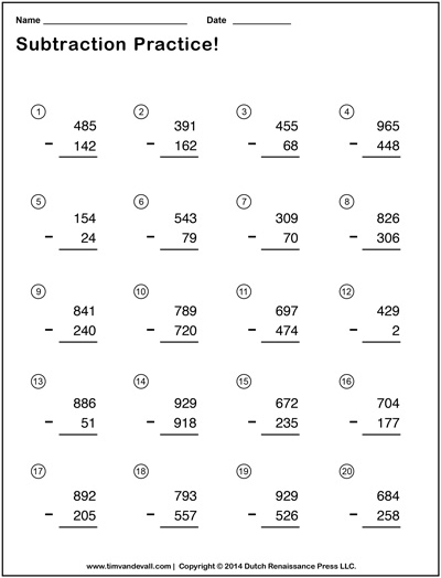 Triple Digit Division Challenge Worksheet for Young Learners Worksheet for practicing triple digit division for fourth graders
