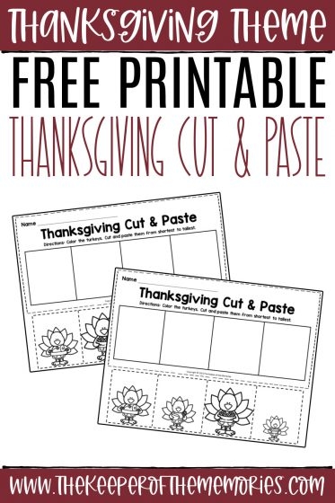 Kindergarten student holding a finished cut-and-paste turkey craft with pilgrim clothes