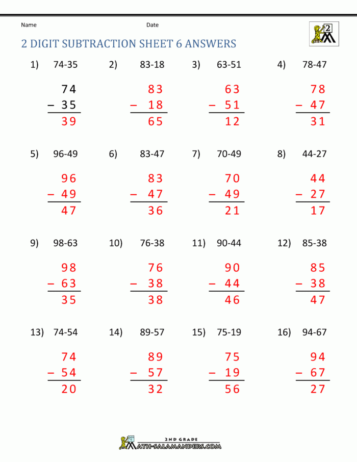 Enhance your child's math abilities with this fun worksheet designed for grade 2 students Two-digit subtraction worksheet for second graders featuring engaging math problems and a word puzzle