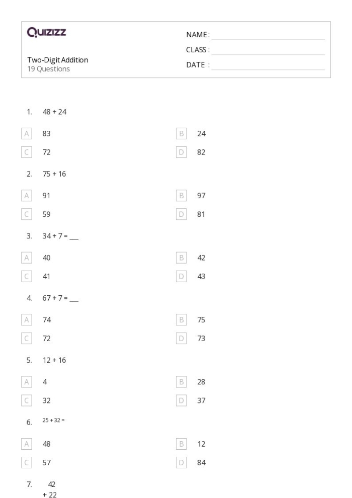 Two-Digit Addition and Subtraction Word Problems Worksheet 14 Third grade worksheet featuring two-digit addition and subtraction word problems for math assessment