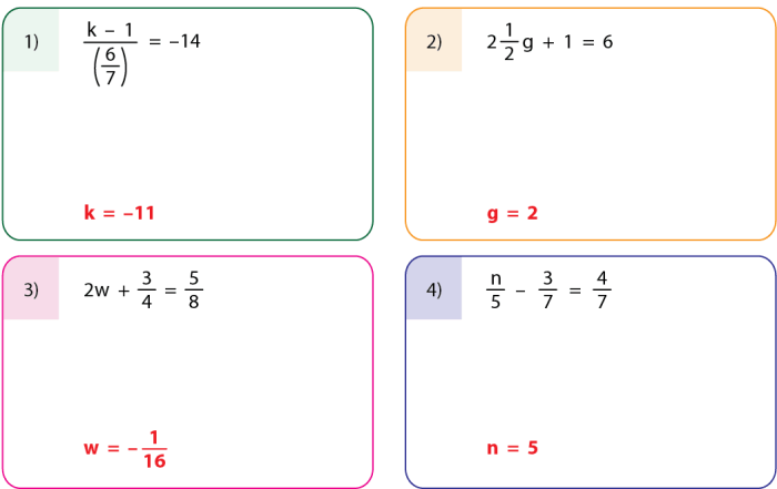 Seventh grade student solving two-step equations with sightseeing word problems on a math worksheet