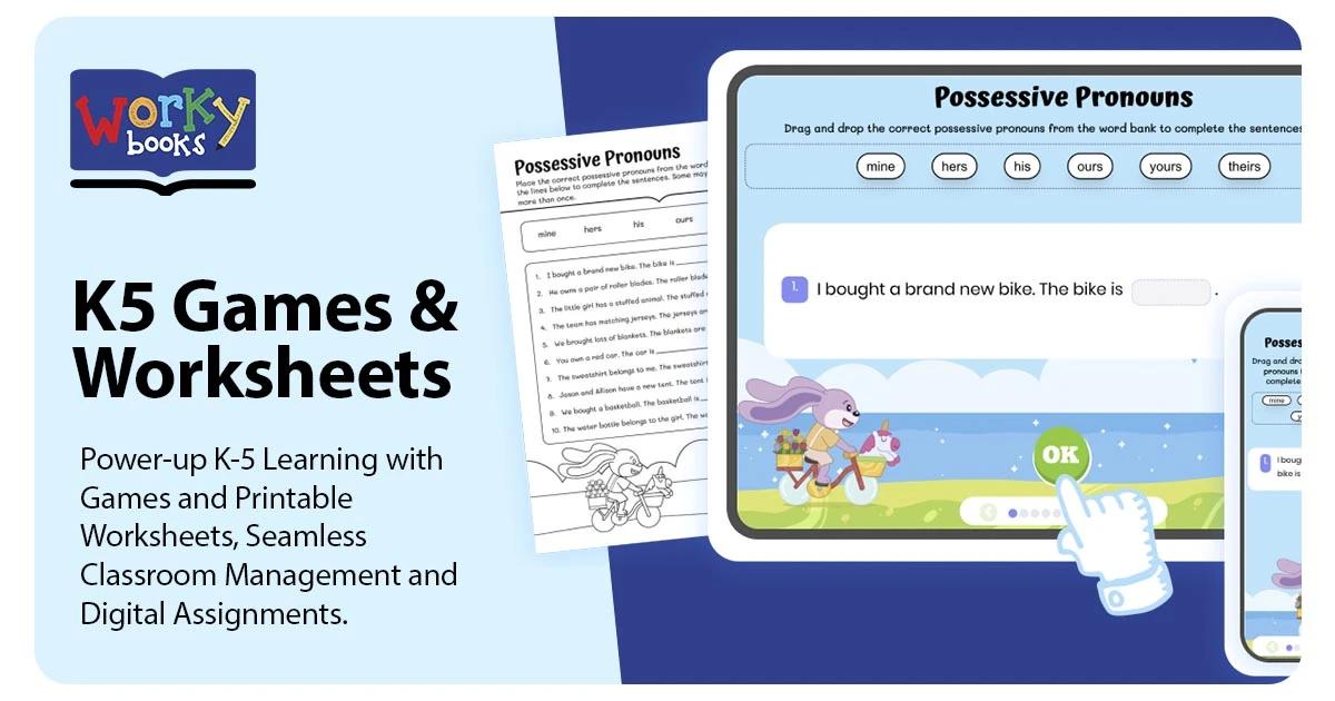 Interactive worksheet for teaching two-syllable word syllable counting Two Syllable Words worksheet featuring double consonants for Pre-K students