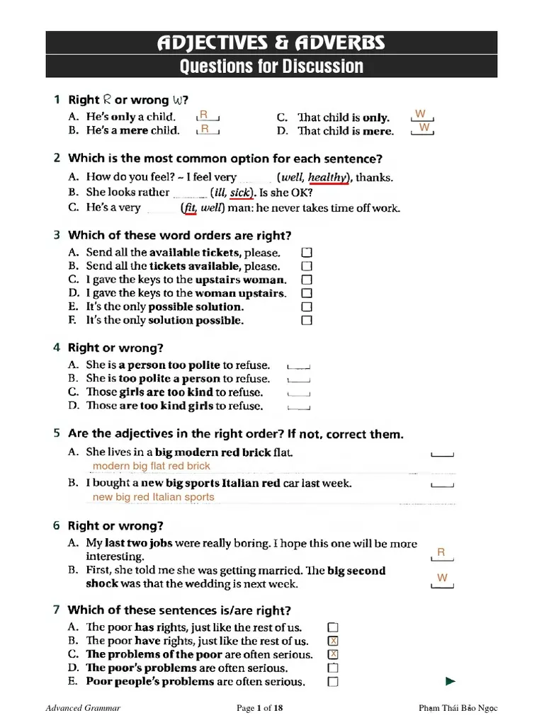 Educational resource featuring examples of adverbs for young learners Types of adverbs handout worksheet for third-grade geography students