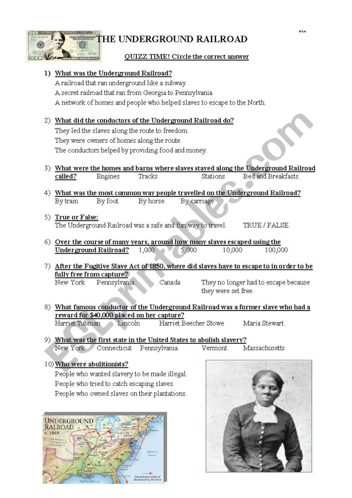Discover the journey of brave passengers on the Underground Railroad worksheet Map of the Underground Railroad for third graders to explore subtraction concepts