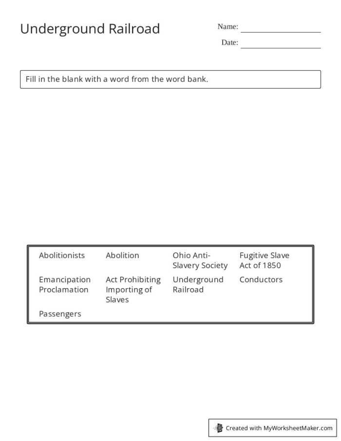 Explore the journey of brave passengers on the Underground Railroad through this engaging worksheet Underground Railroad Map worksheet for third graders focused on subtraction skills