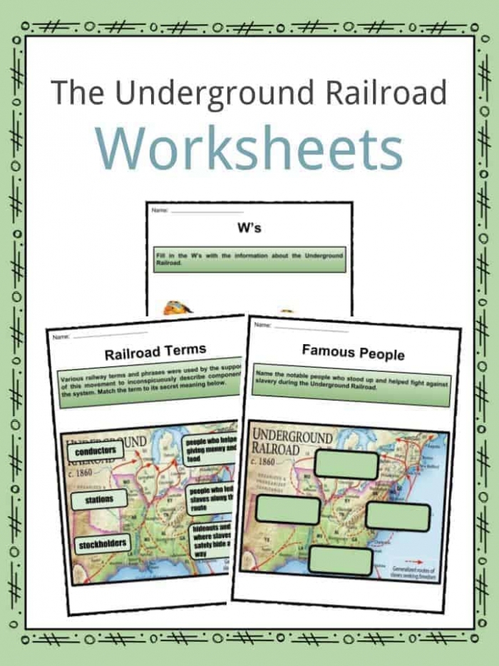 An educational resource for teaching subtraction through historical exploration Underground Railroad Map worksheet illustrating the journey of daring passengers for third graders