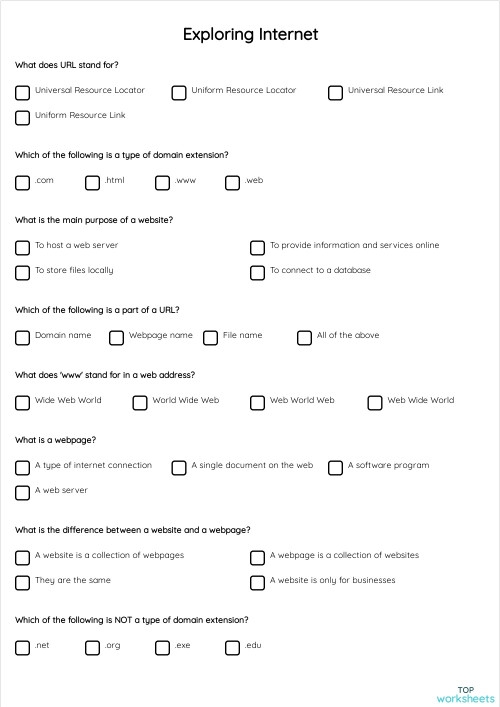 Children exploring how the internet connects globally through undersea cables in a hands-on worksheet