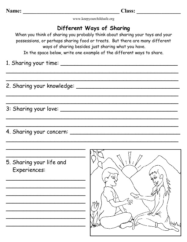 Interactive worksheet for kindergarteners to explore perspectives of friends and family Children engaging with the Understanding Others worksheet focused on social-emotional learning
