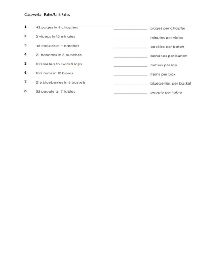 Finding Unit Rates Maze Worksheet 18 Integers and Rational Numbers Practice Sixth grade Finding Unit Rates Maze worksheet featuring 18 number problems for students