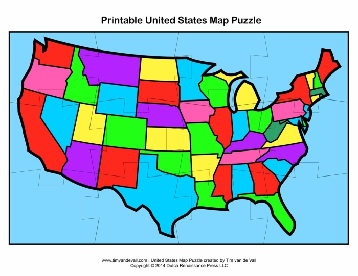 First grade worksheet featuring a 50 states map puzzle for children to assemble
